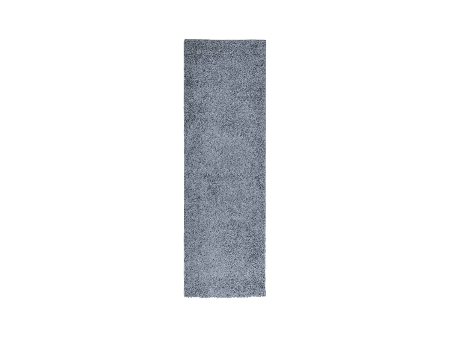 Tapis shaggy à poils longs moderne bleu 80x250