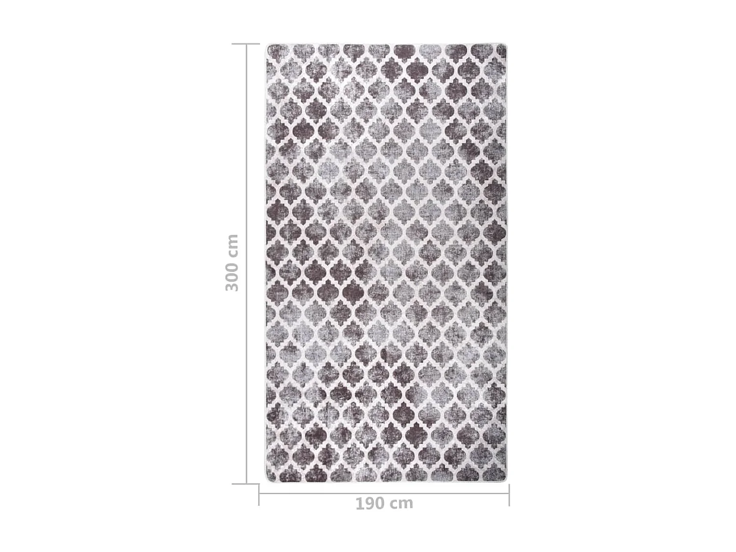 Tapis lavable antidérapant 190x300 Multicolore