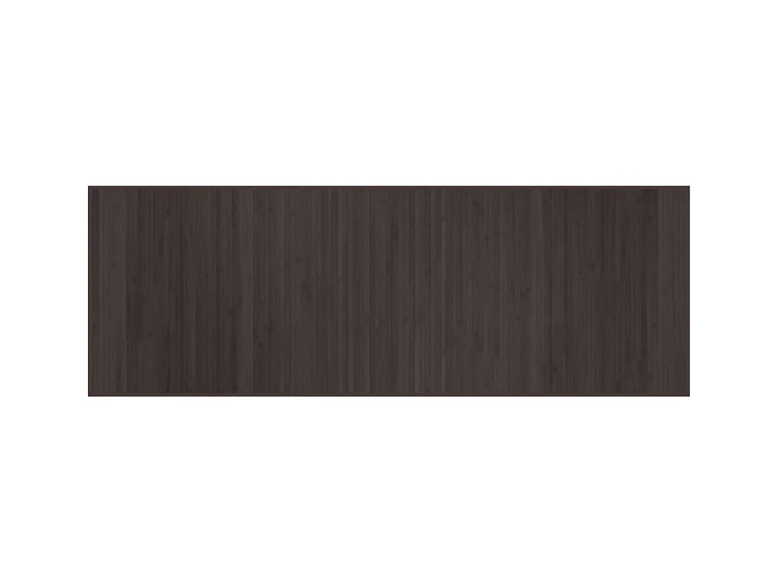 Tapis rectangulaire marron foncé 70x200 bambou
