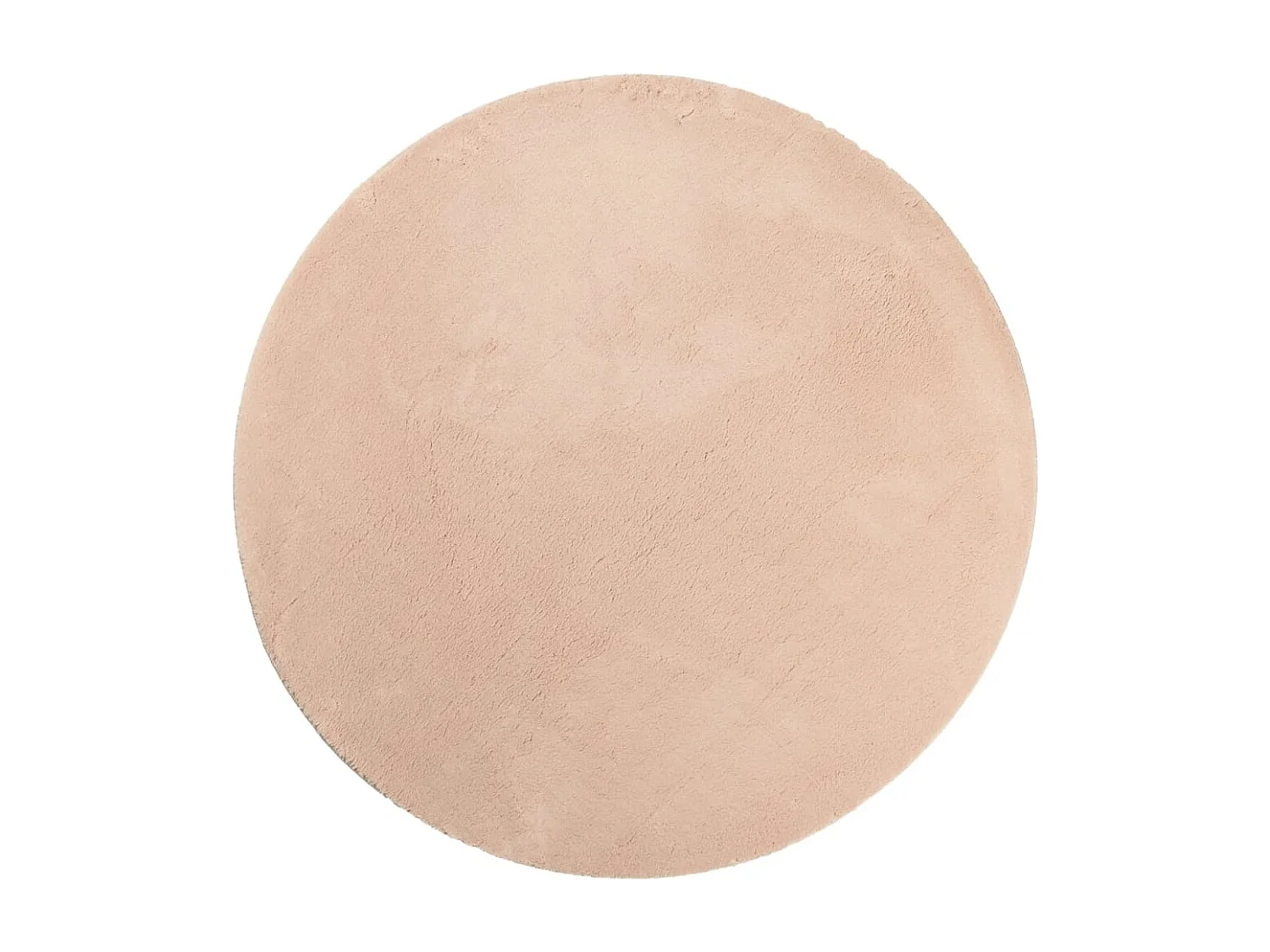 Tapis HUARTE à poils courts doux et lavable rouge clair Ø 80cm