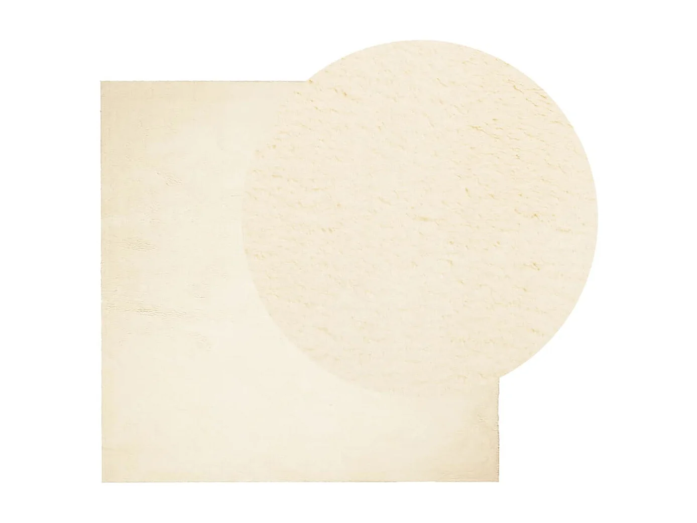 Tapis HUARTE à poils courts doux et lavable crème 240x240