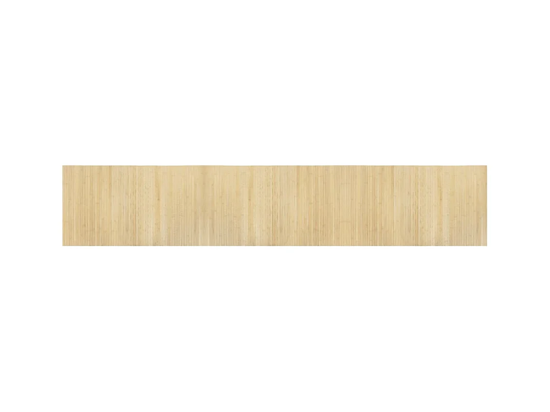 Tapis rectangulaire naturel clair 60x300 bambou