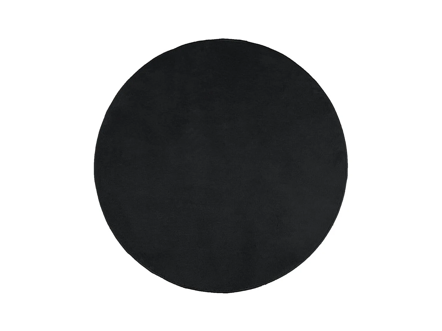 Tapis OVIEDO à poils courts noir Ø 200cm