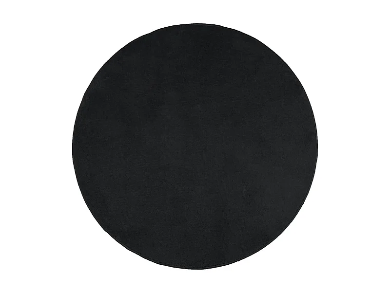 Tapis OVIEDO à poils courts noir Ø 200cm