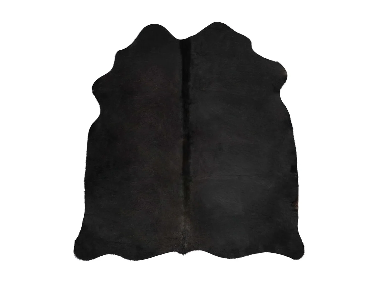 Tapis en peau de vache véritable noir 180x220