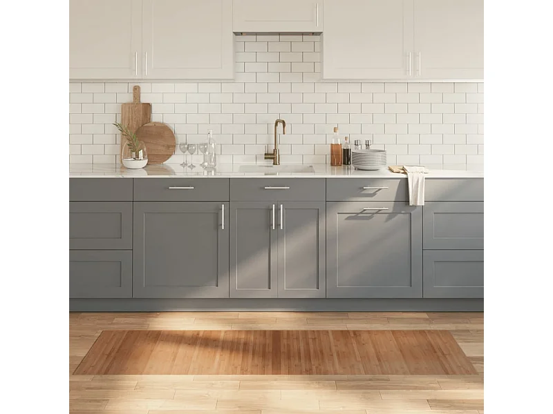 Tapis rectangulaire naturel 60x200 bambou