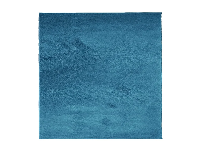 Tapis OVIEDO à poils courts turquoise 120x120