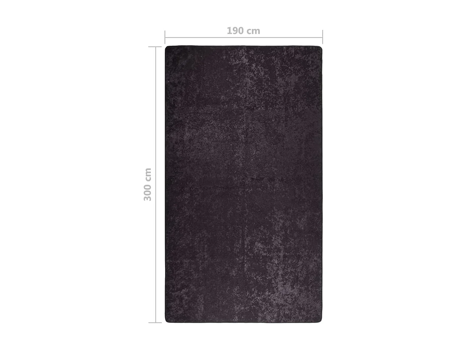 Tapis lavable antidérapant 190x300 Anthracite