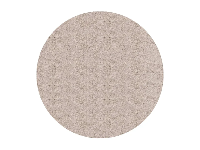 Tapis shaggy à poils longs moderne beige Ø 80cm