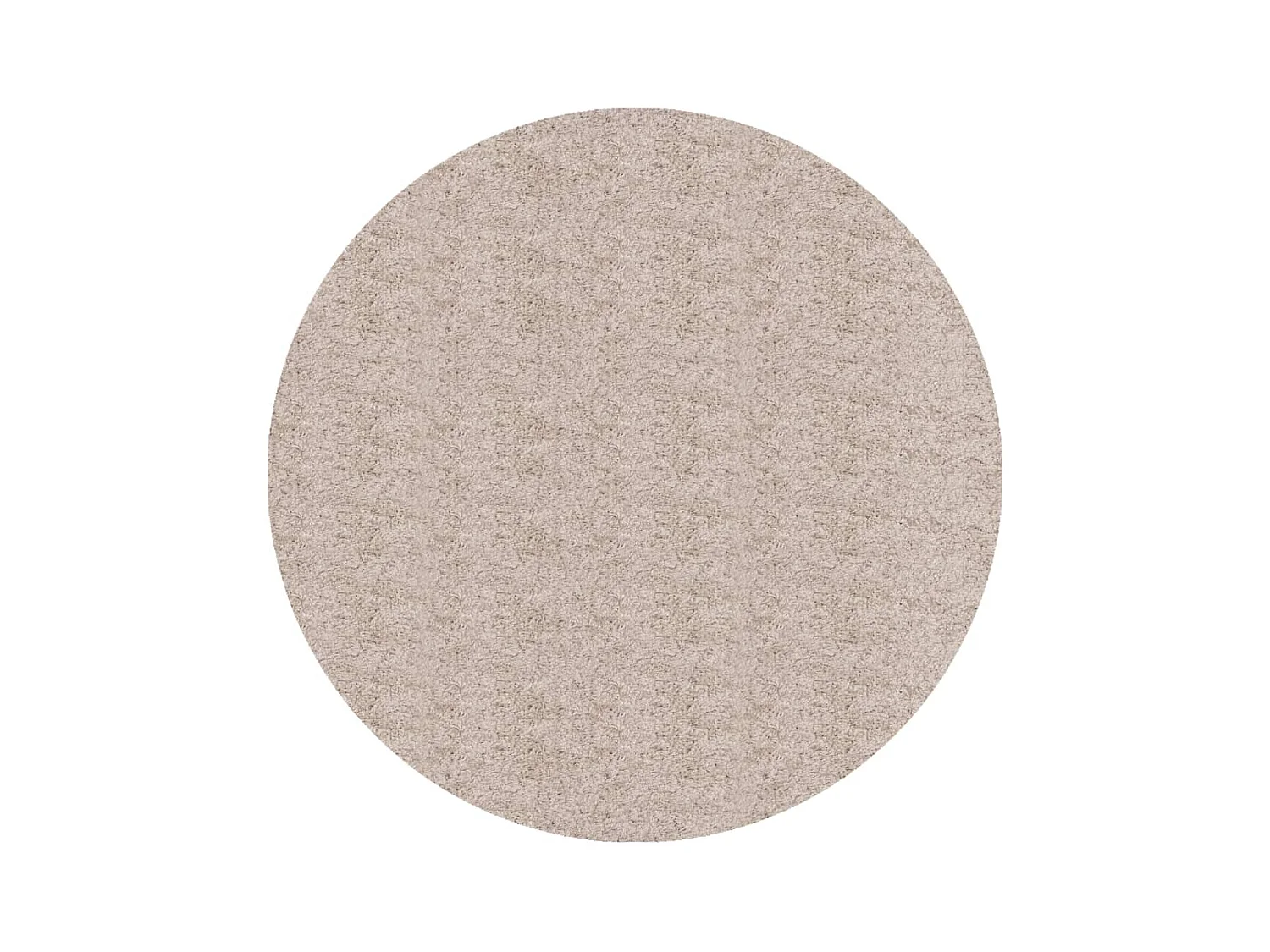 Tapis shaggy à poils longs moderne beige Ø 80cm