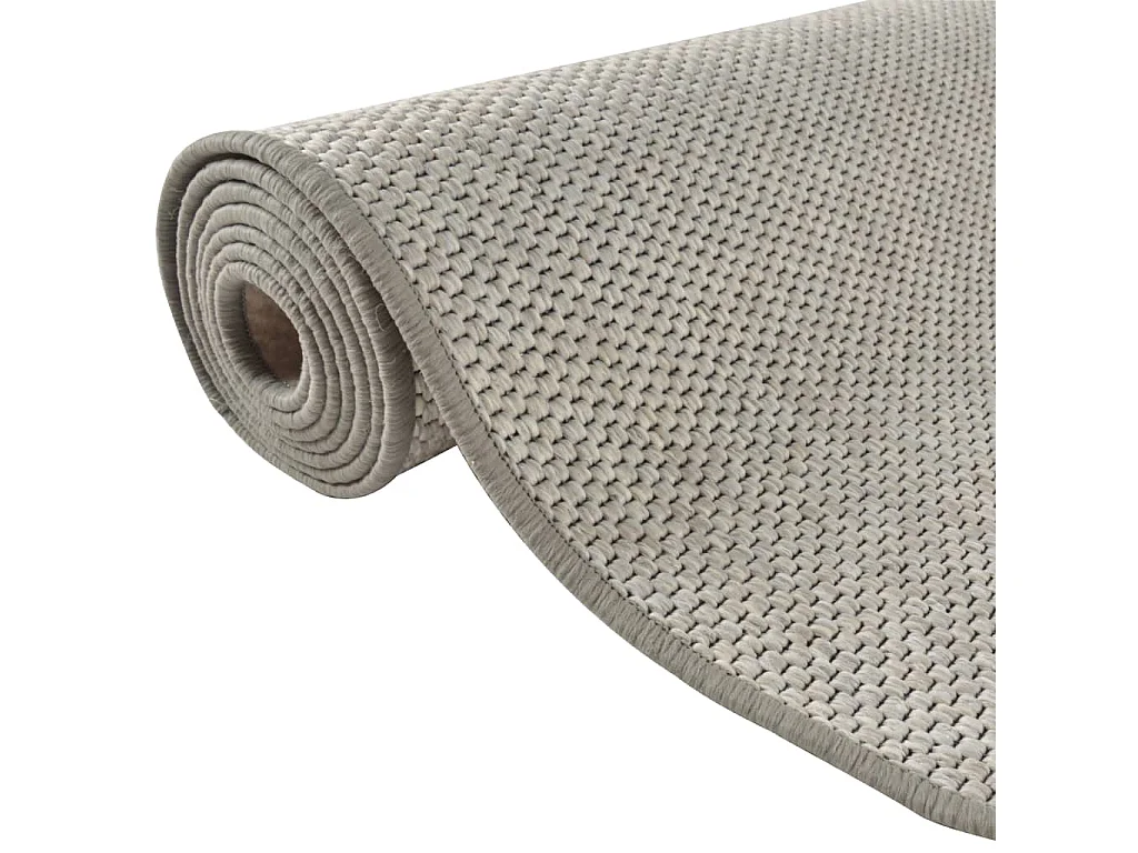 Tapis de couloir aspect sisal taupe 80x300