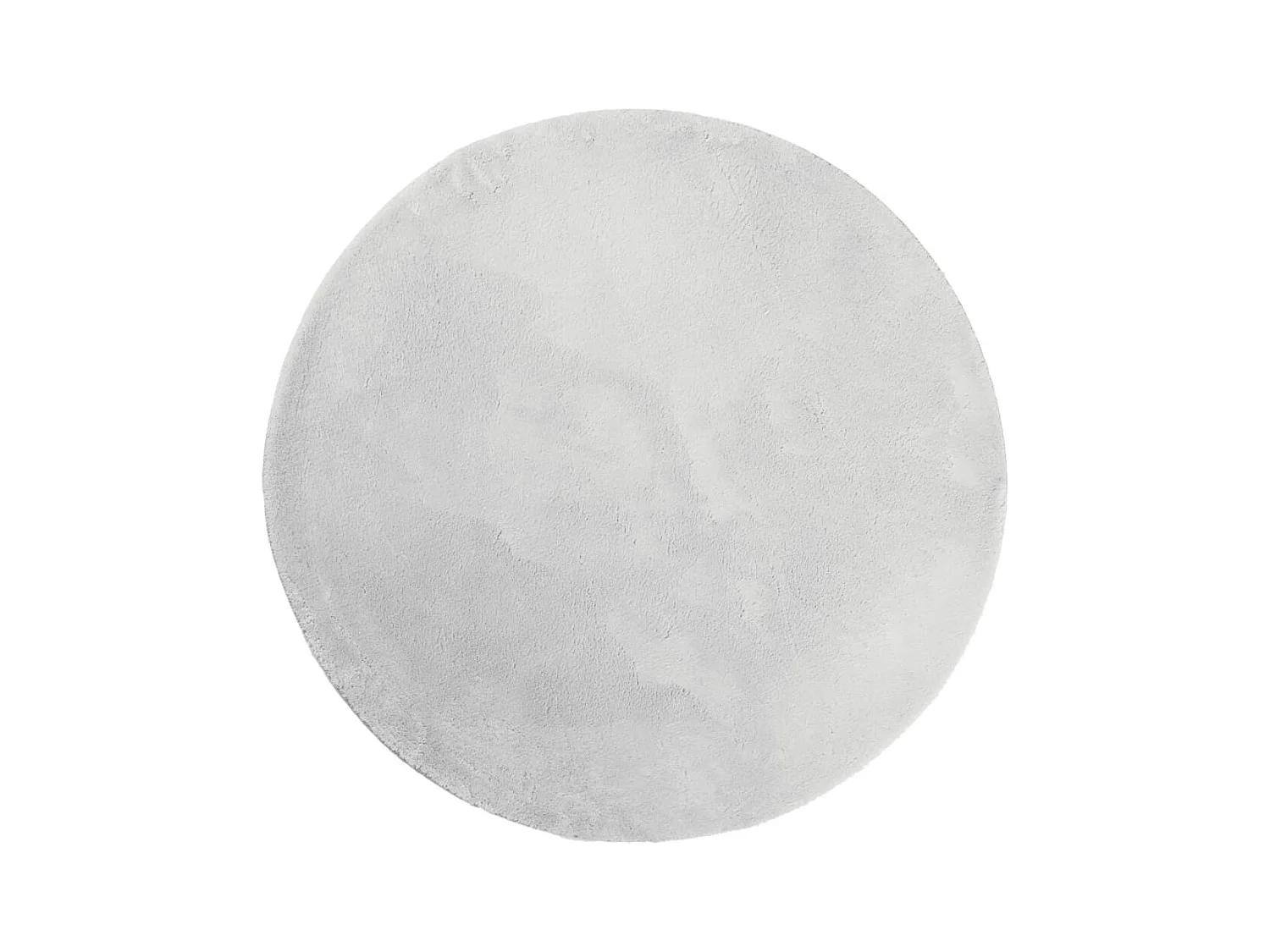 Tapis HUARTE à poils courts doux et lavable gris Ø 80cm