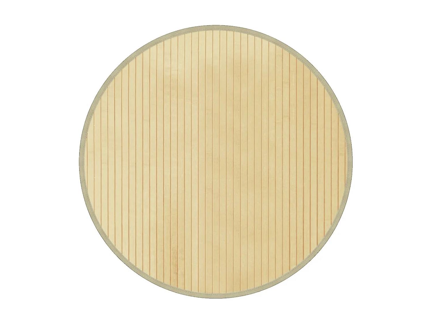 Tapis rond naturel clair 60cm bambou