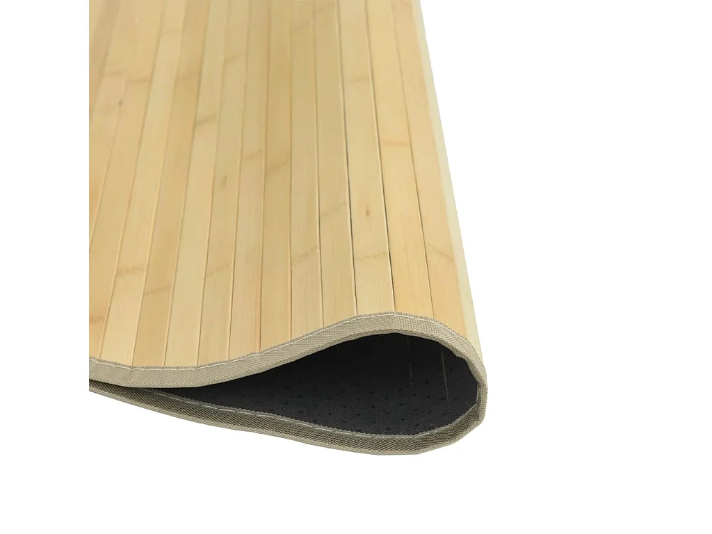 Tapis rond naturel clair 60cm bambou