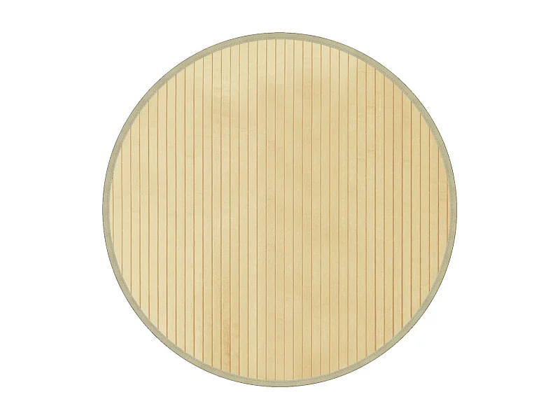 Tapis rond naturel clair 60cm bambou