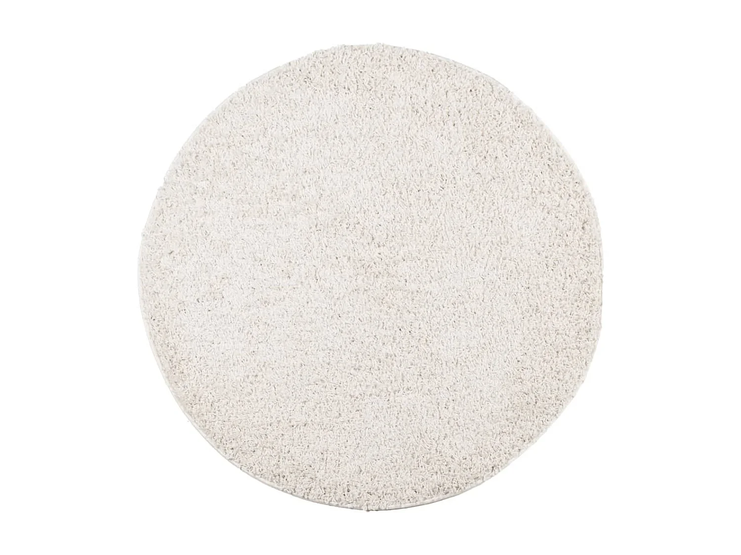 Vloerkleed PAMPLONA shaggy hoogpolig modern Ø 200 cm crèmekleur