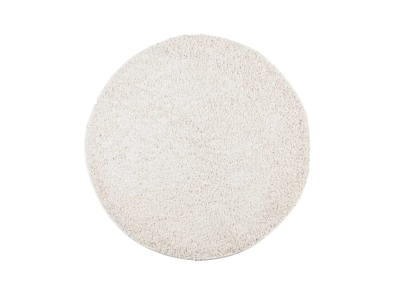 Tapis shaggy à poils longs moderne crème Ø 200cm