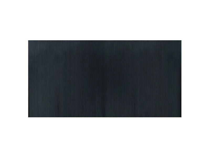 Tapis rectangulaire gris 100x200 bambou