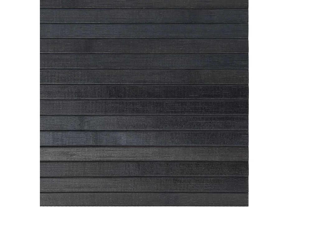Tapis rectangulaire gris 100x200 bambou