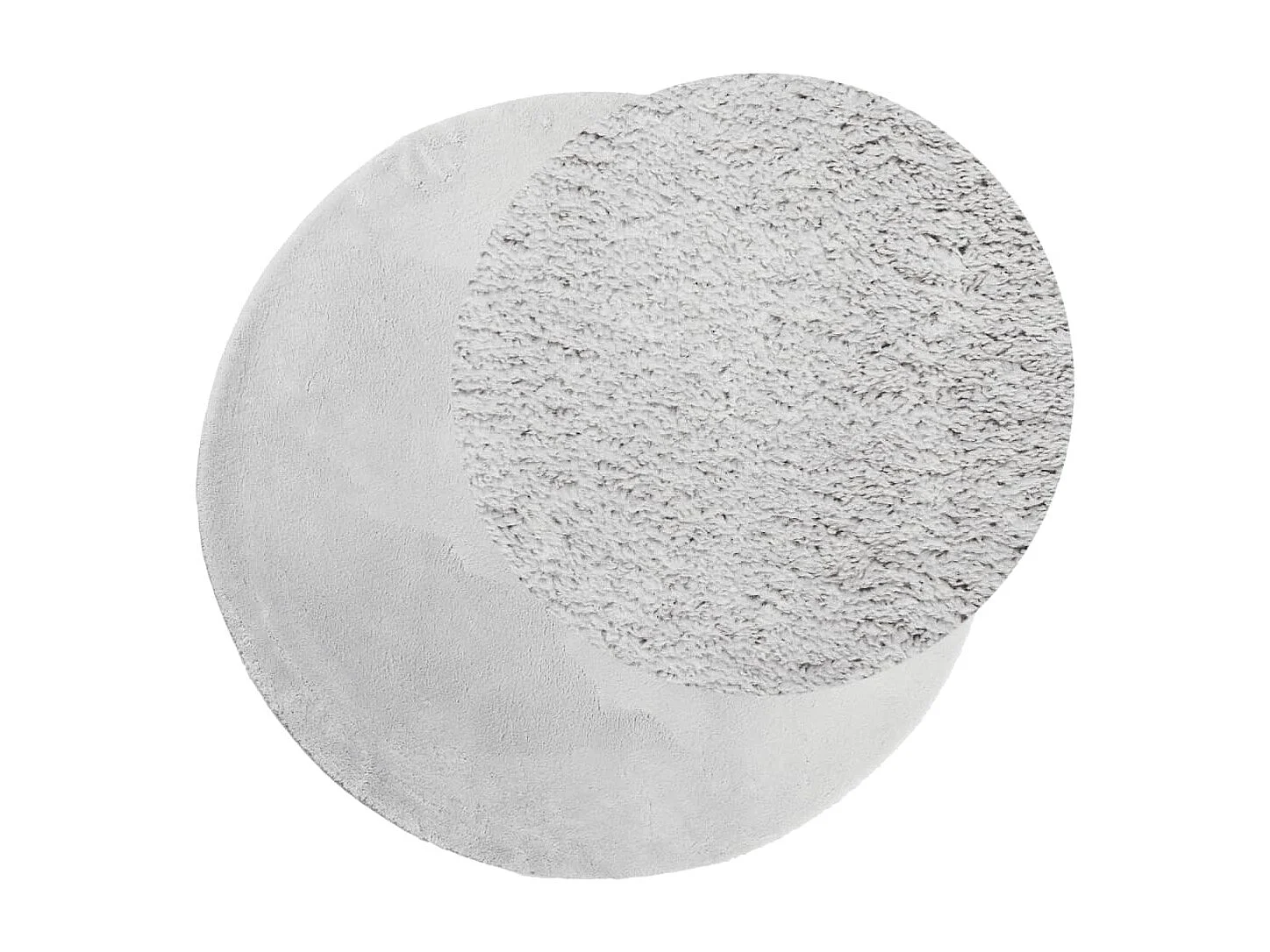 Tapis HUARTE à poils courts doux et lavable gris Ø 160cm