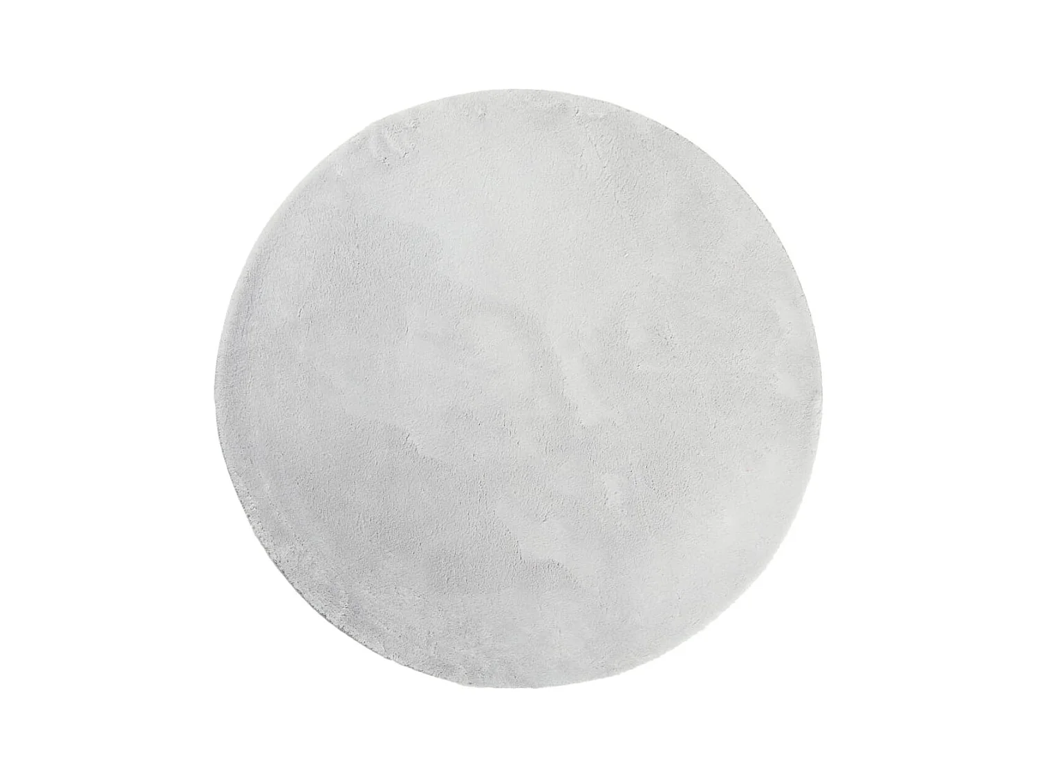 Tapis HUARTE à poils courts doux et lavable gris Ø 160cm
