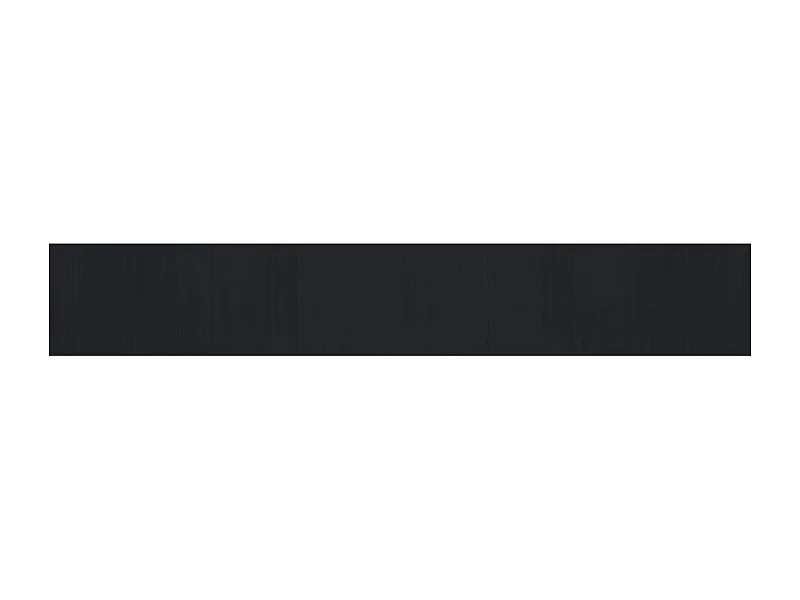 Tapis rectangulaire noir 80x1000 bambou