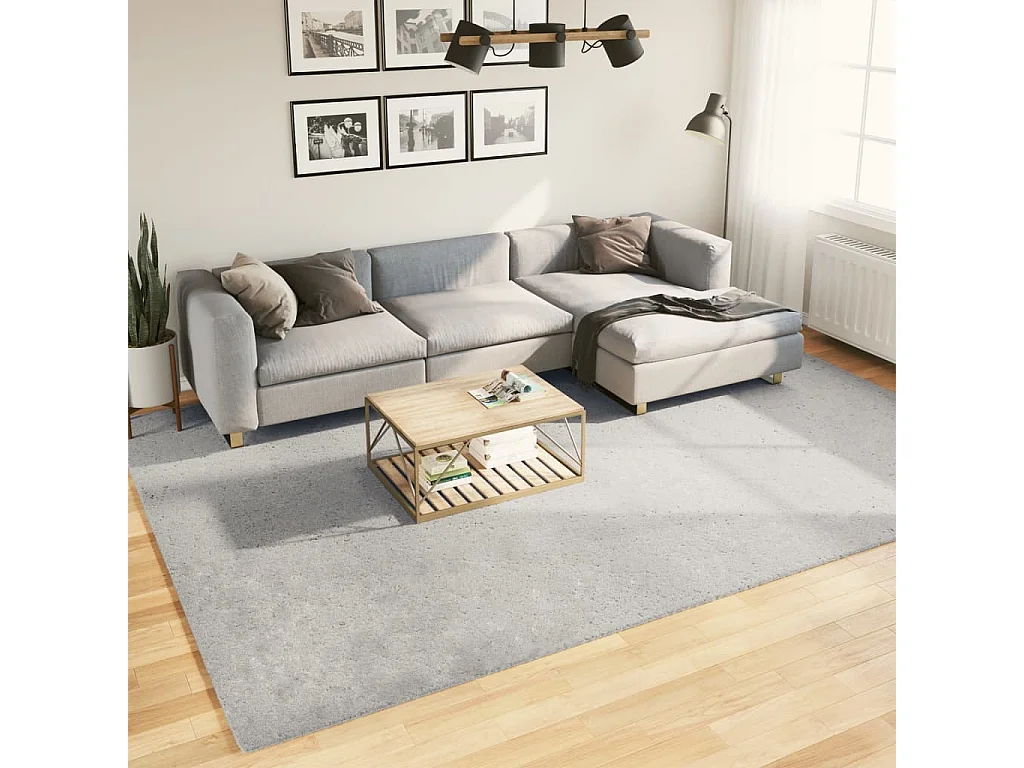 Tapis HUARTE à poils courts doux et lavable gris 240x340