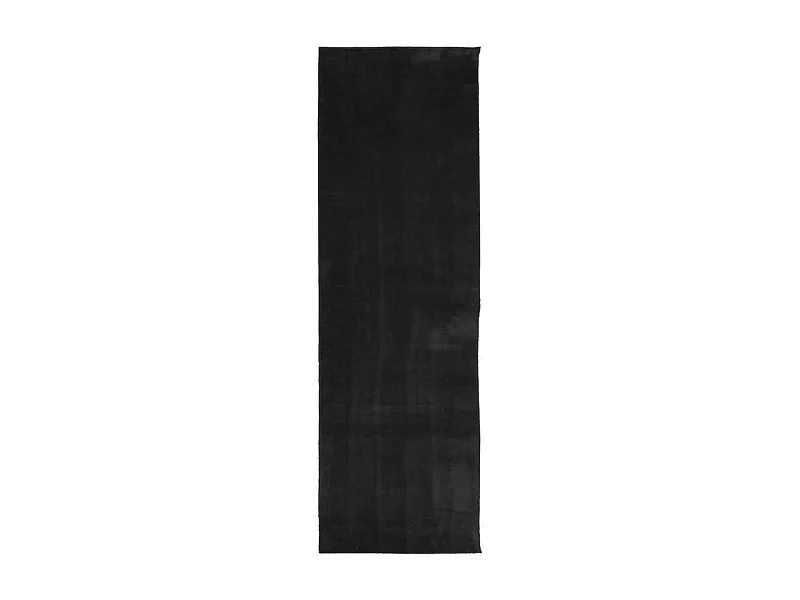 Tapis HUARTE à poils courts doux et lavable noir 80x250