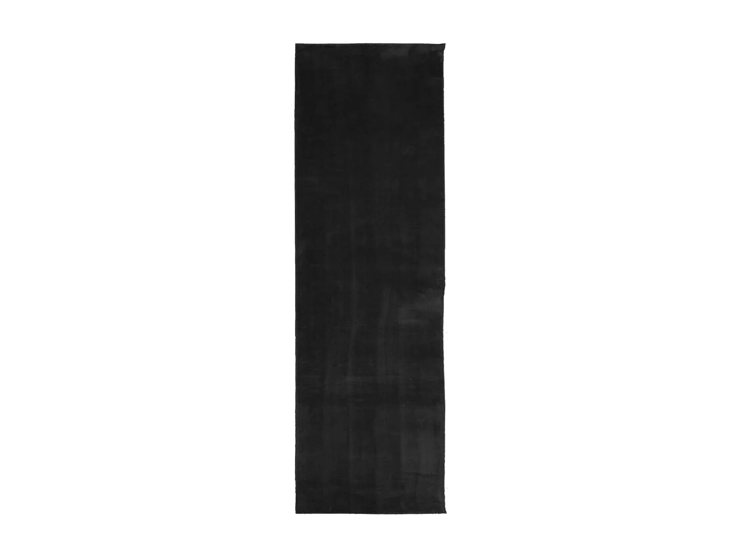 Tapis HUARTE à poils courts doux et lavable noir 80x250
