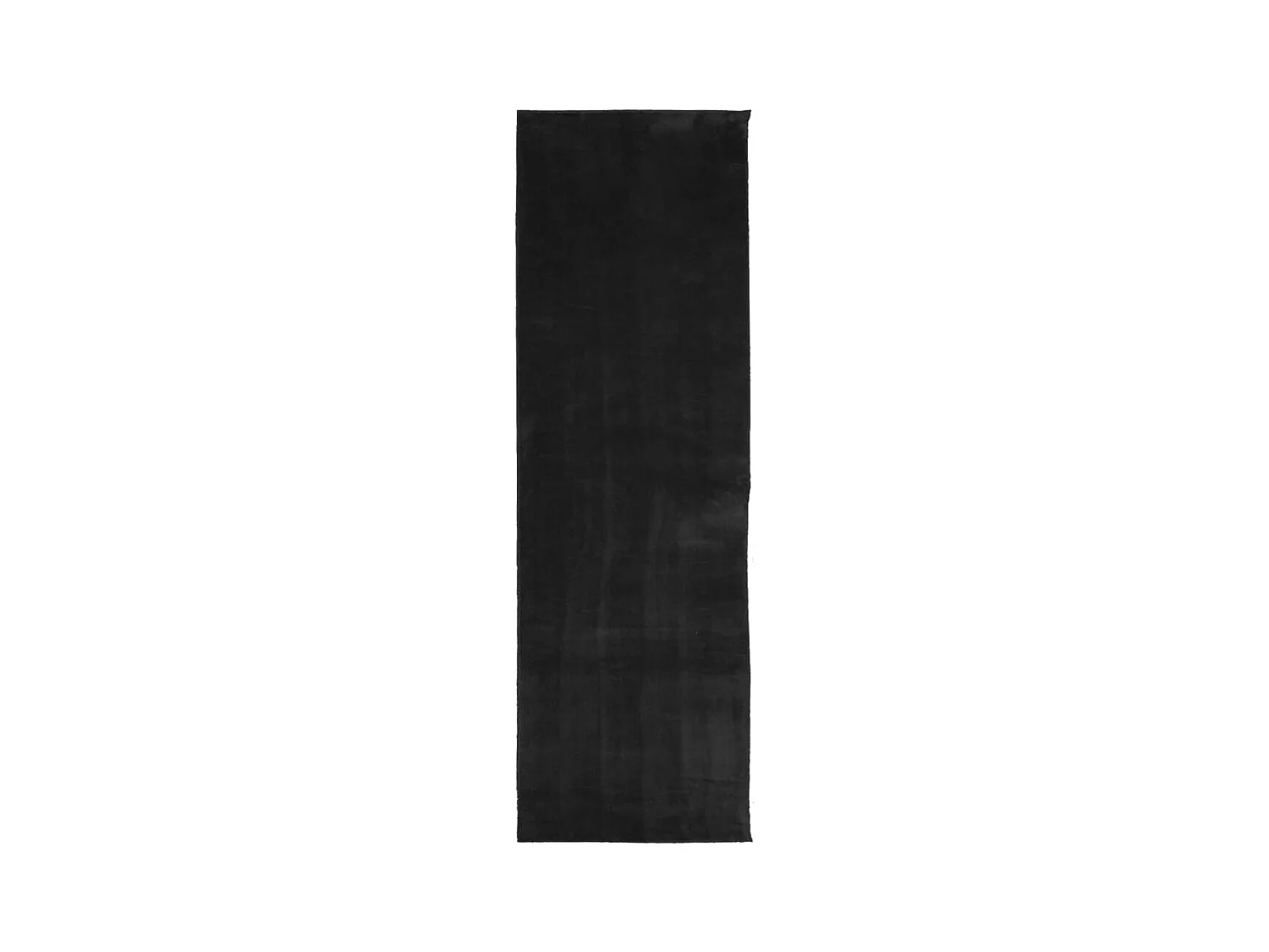 Tapis HUARTE à poils courts doux et lavable noir 80x250