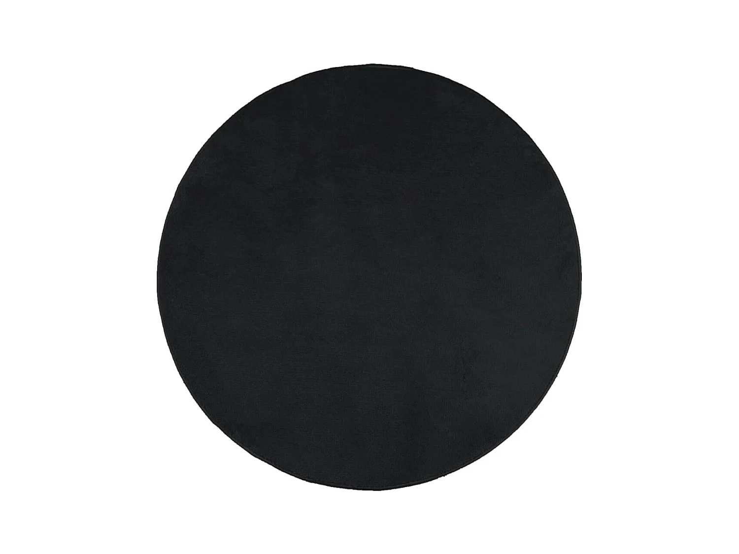 Tapis OVIEDO à poils courts noir Ø 160cm