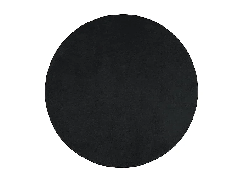 Tapis OVIEDO à poils courts noir Ø 160cm