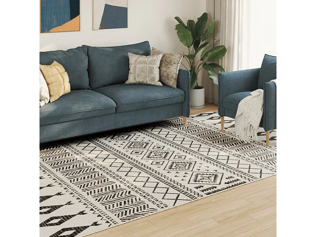 Tapis intérieur extérieur à poils courts 190x300 antidérapant