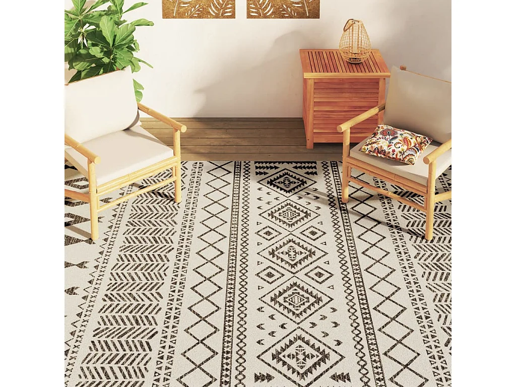 Tapis intérieur extérieur à poils courts 190x300 antidérapant