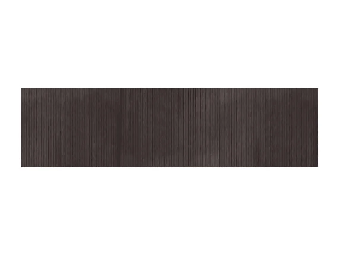 Tapis rectangulaire marron foncé 80x300 bambou