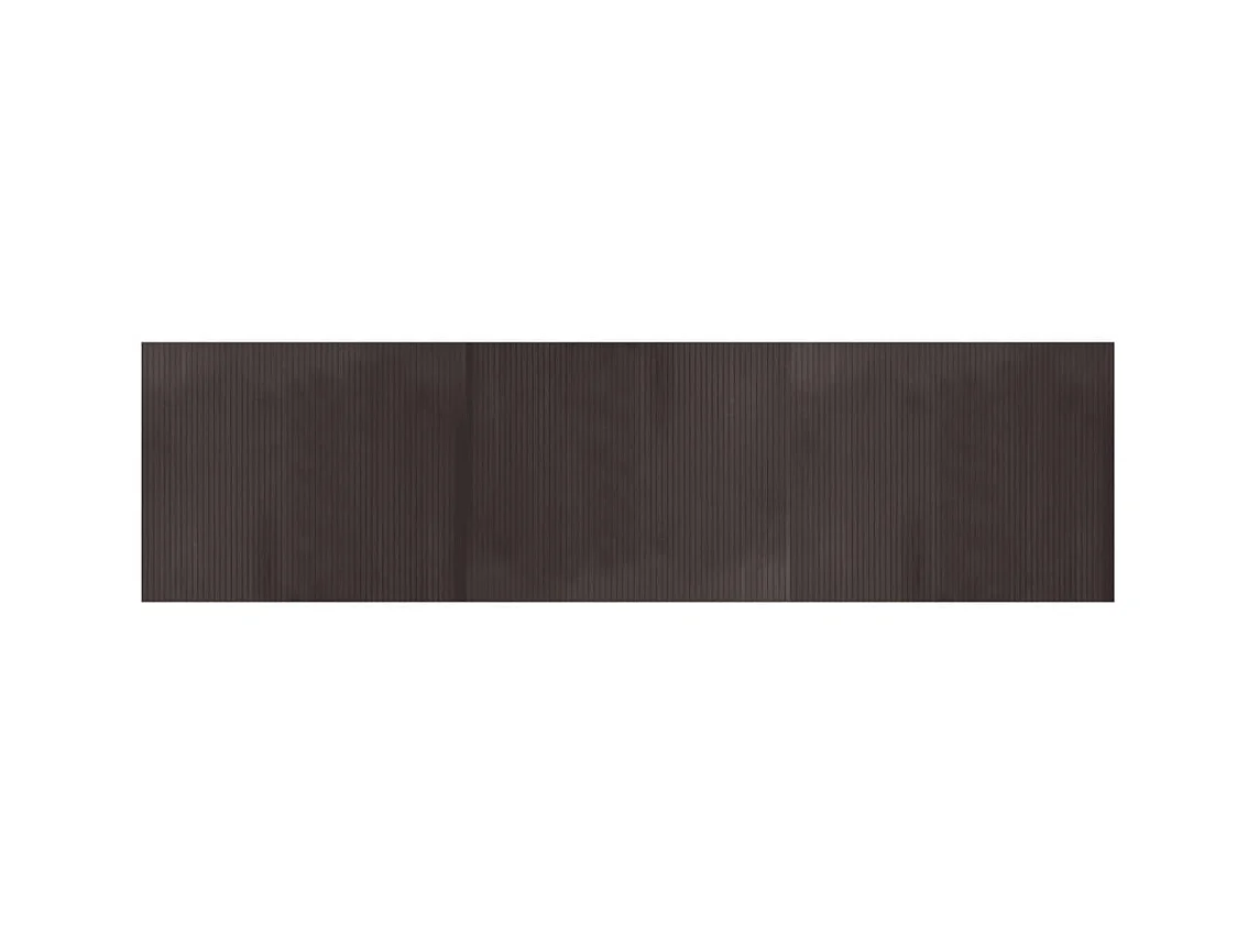 Tapis rectangulaire marron foncé 80x300 bambou