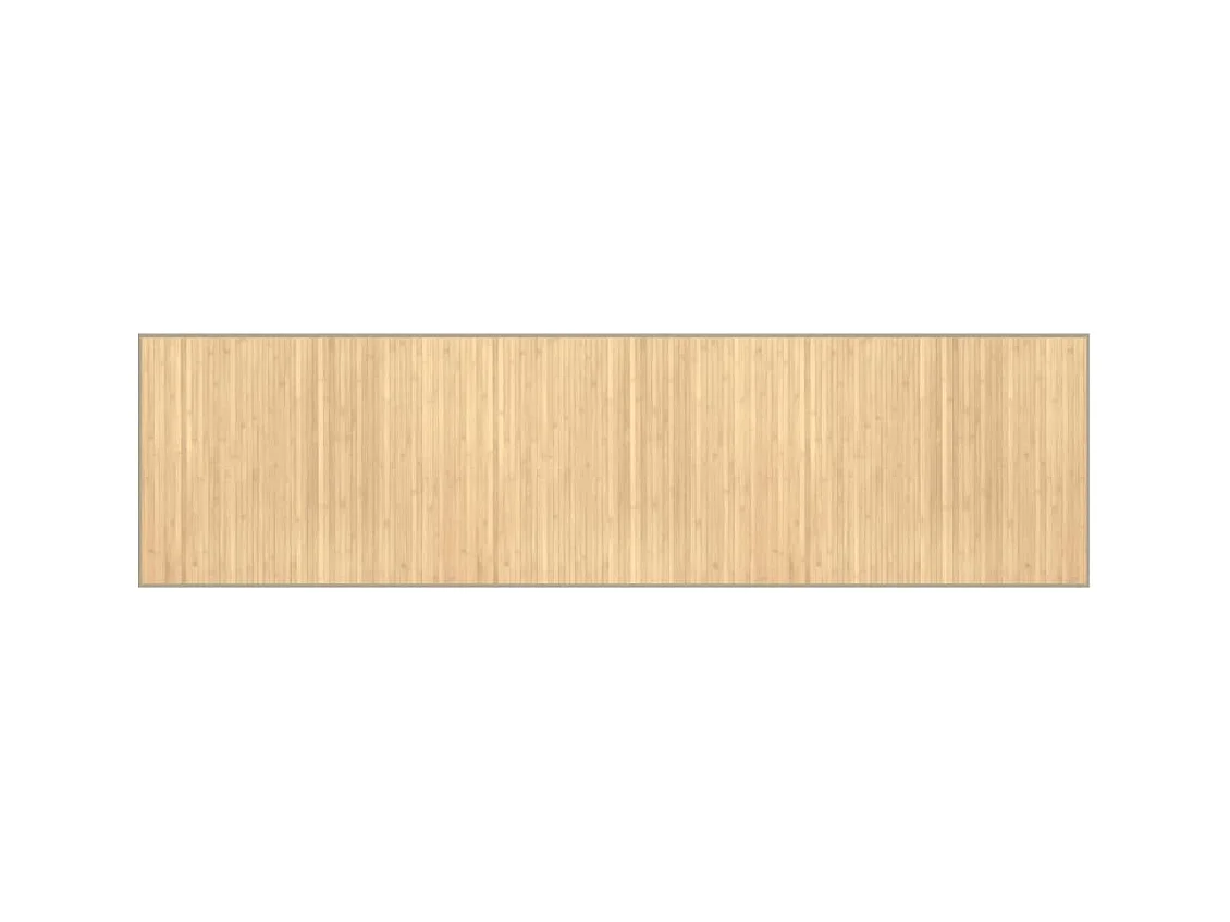 Tapis rectangulaire naturel clair 80x300 bambou
