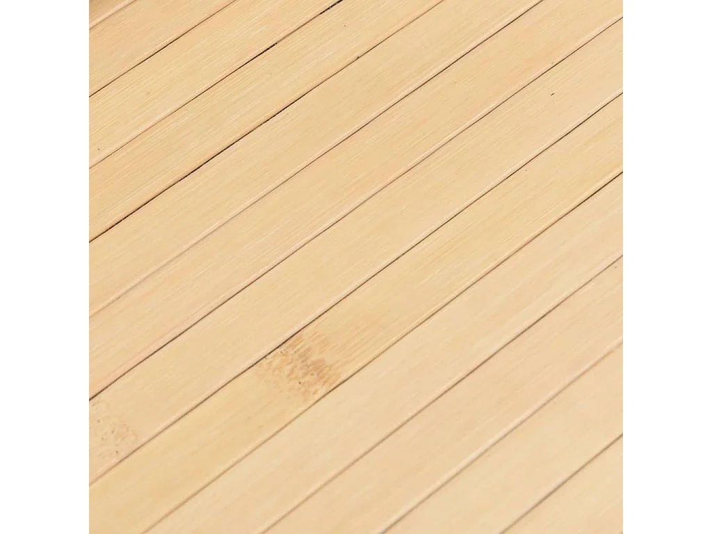 Tapis rectangulaire naturel clair 80x300 bambou