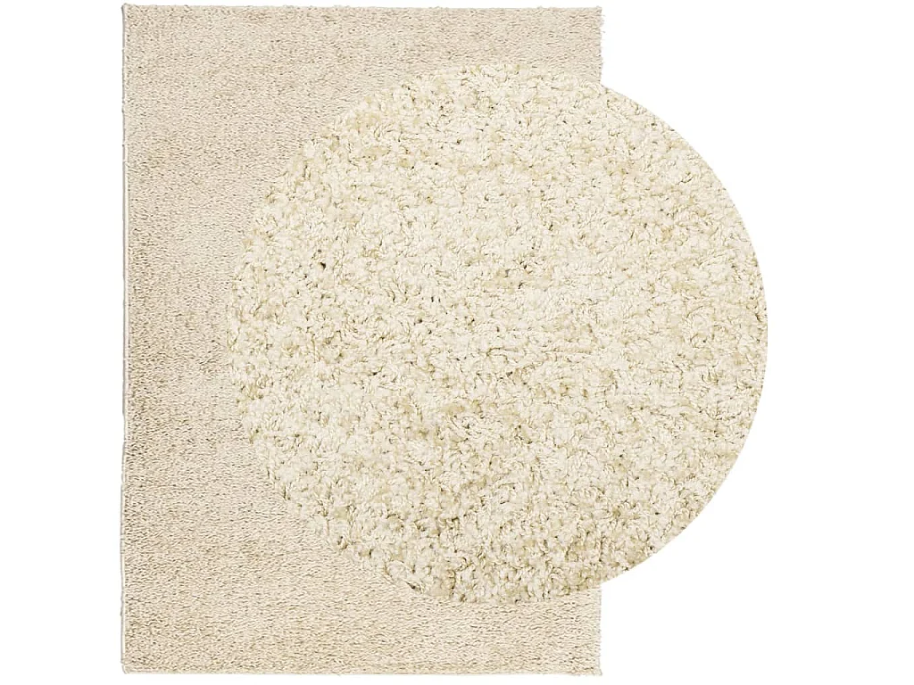 Tapis shaggy à poils longs moderne doré 200x280