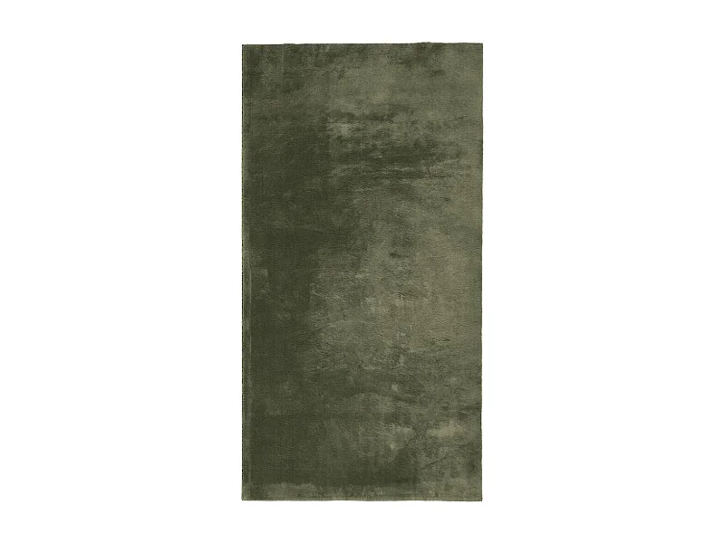 Tapis HUARTE à poils courts doux et lavable vert forêt 60x110