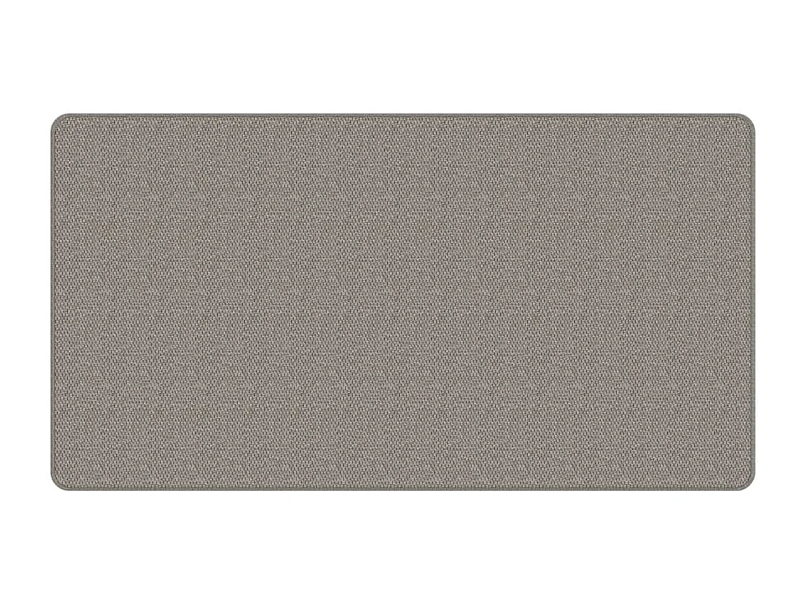 Tapis de couloir aspect sisal argenté 80x150