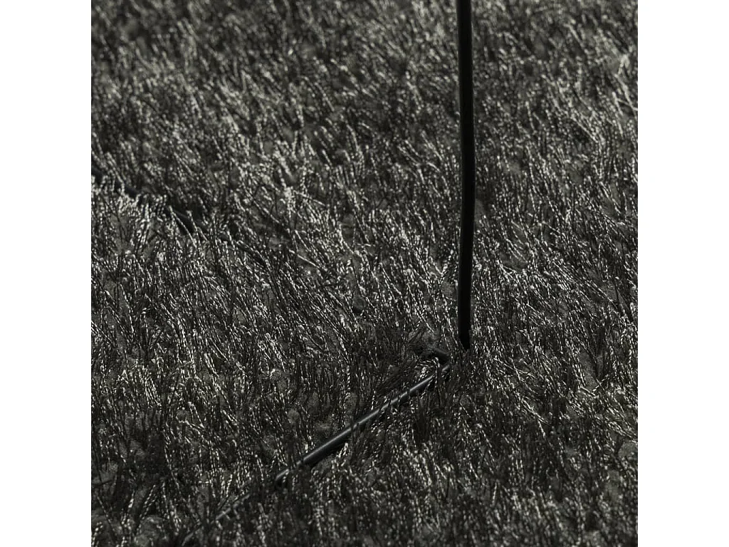 Tapis ISTAN à poils longs aspect brillant anthracite Ø 120cm
