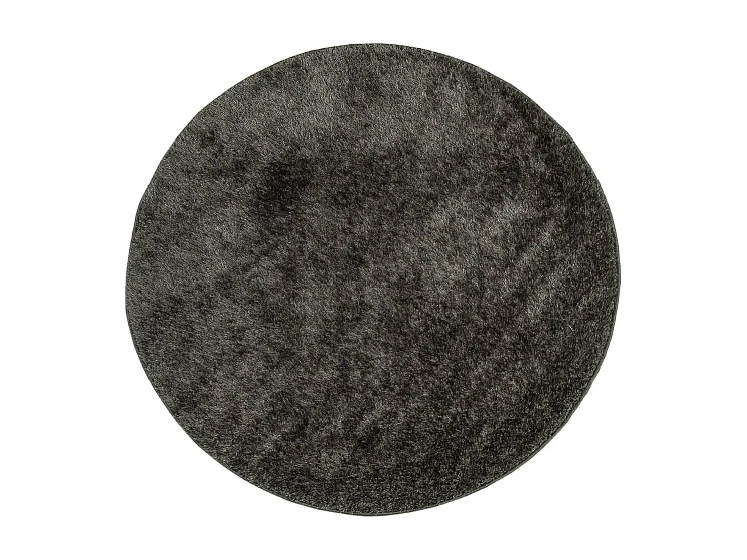 Tapis ISTAN à poils longs aspect brillant anthracite Ø 120cm