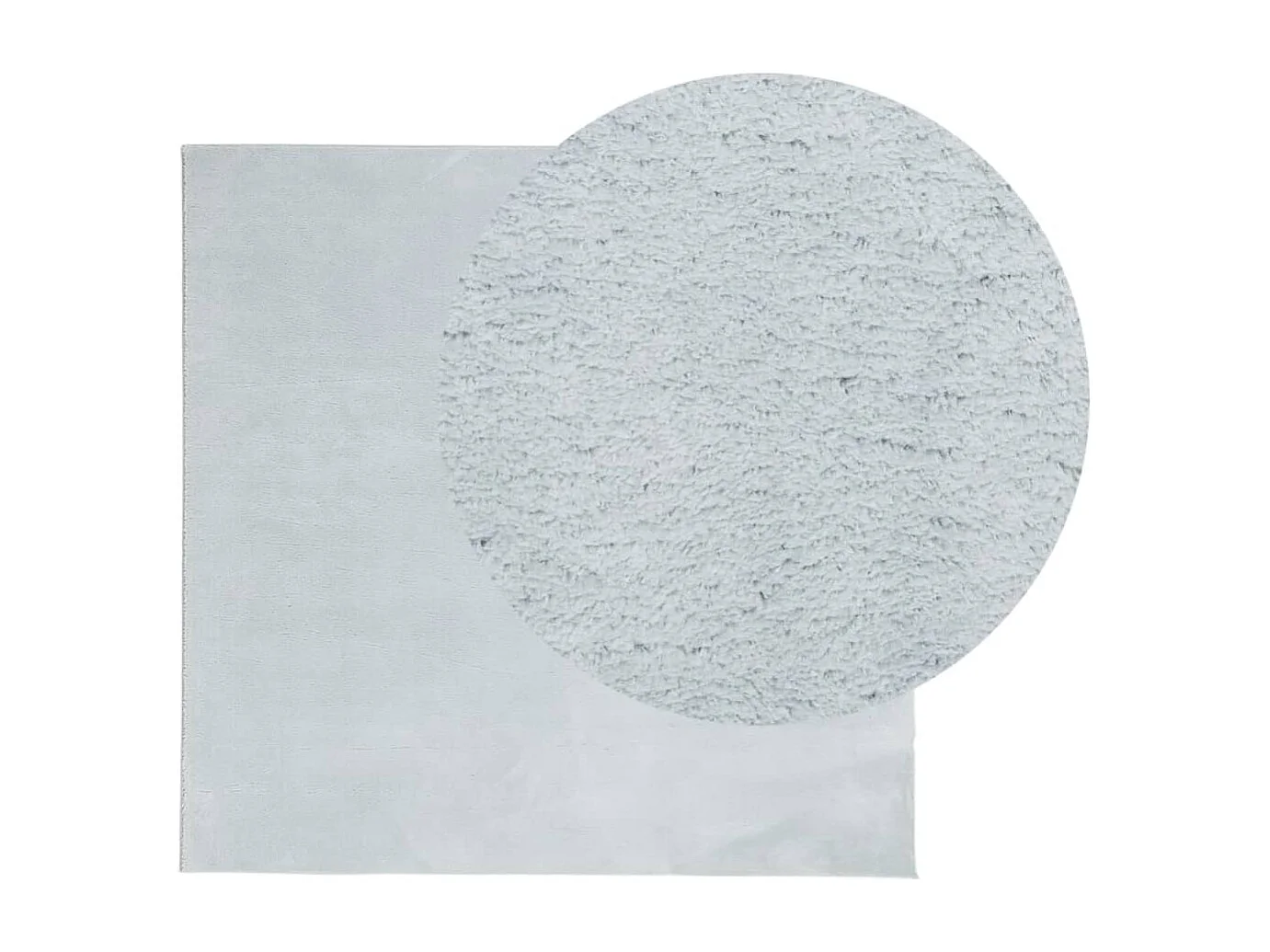 Tapis HUARTE à poils courts doux et lavable bleu 160x160