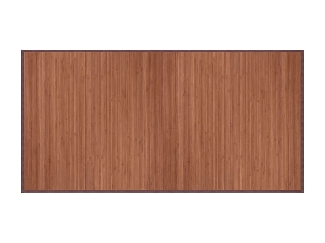 Tapis rectangulaire marron 100x200 bambou