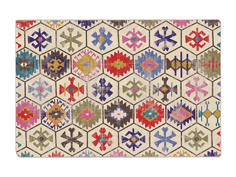 Tapis lavable multicolore 120x180 antidérapant