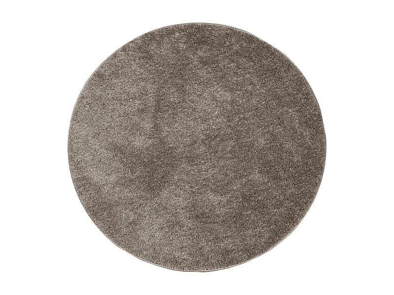 Tapis ISTAN à poils longs aspect brillant gris Ø 160cm