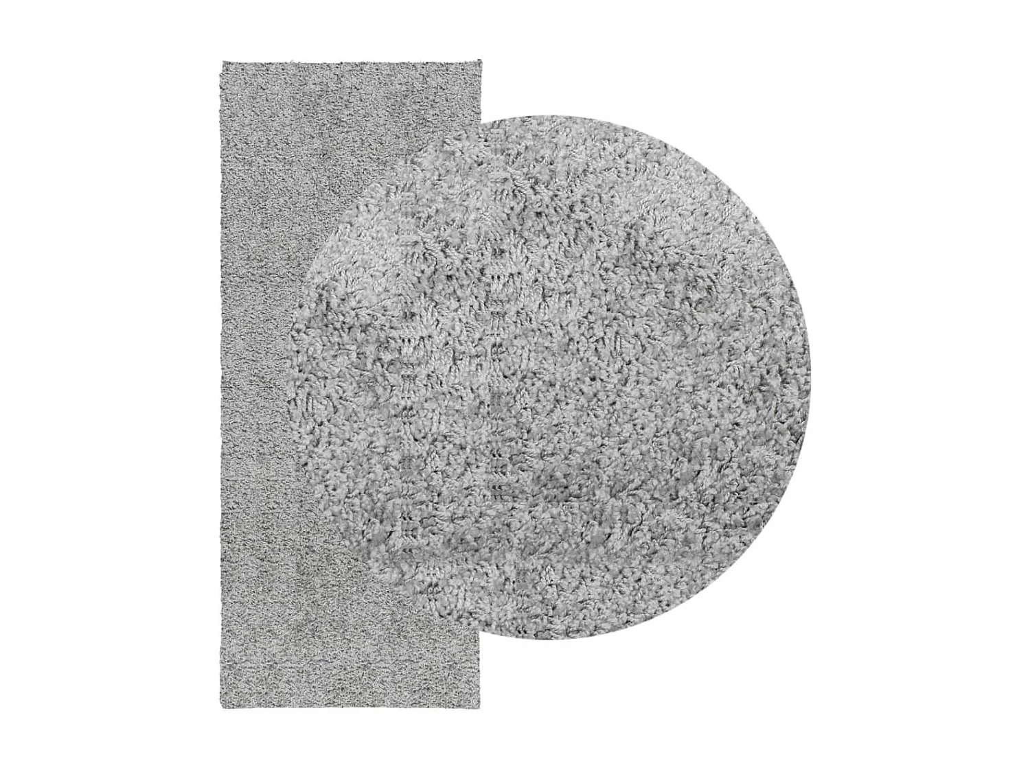 Tapis shaggy à poils longs moderne gris 80x200