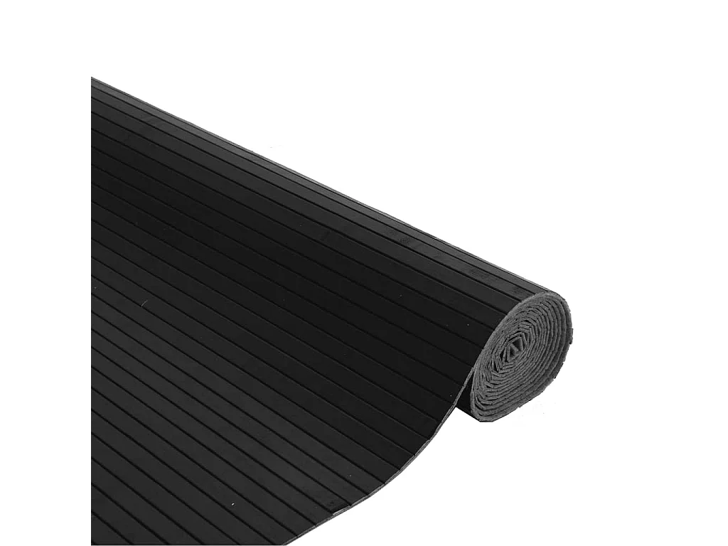 Tapis rectangulaire noir 80x100 bambou