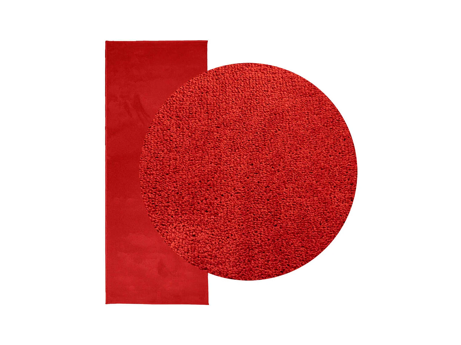 Tapis OVIEDO à poils courts rouge 80x200